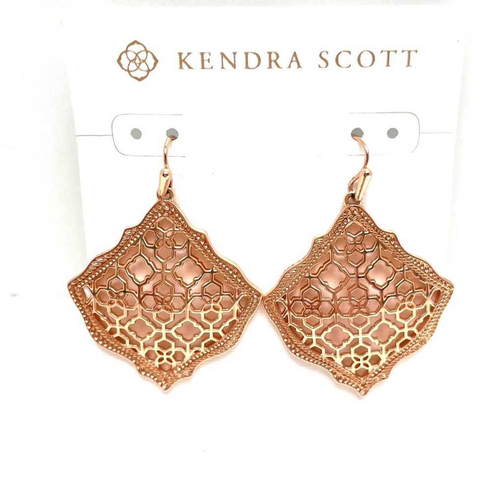 Kendra Scott 'Kirsten' Filigree Earrings in Rose Gold NEW With Tags!